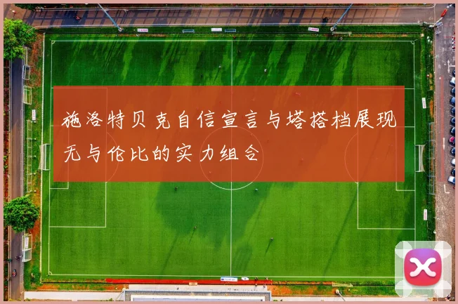 施洛特贝克自信宣言与塔搭档展现无与伦比的实力组合
